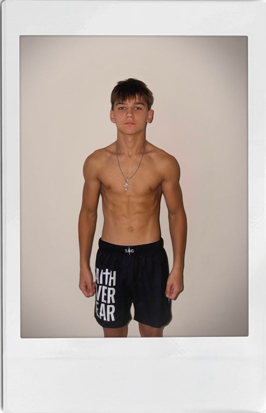 “FAITH OVER FEAR” MMA shorts