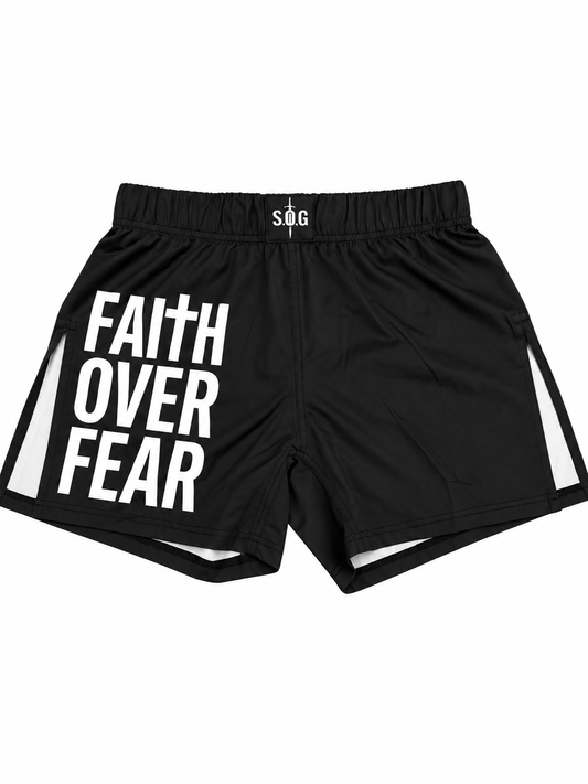 “FAITH OVER FEAR” MMA shorts