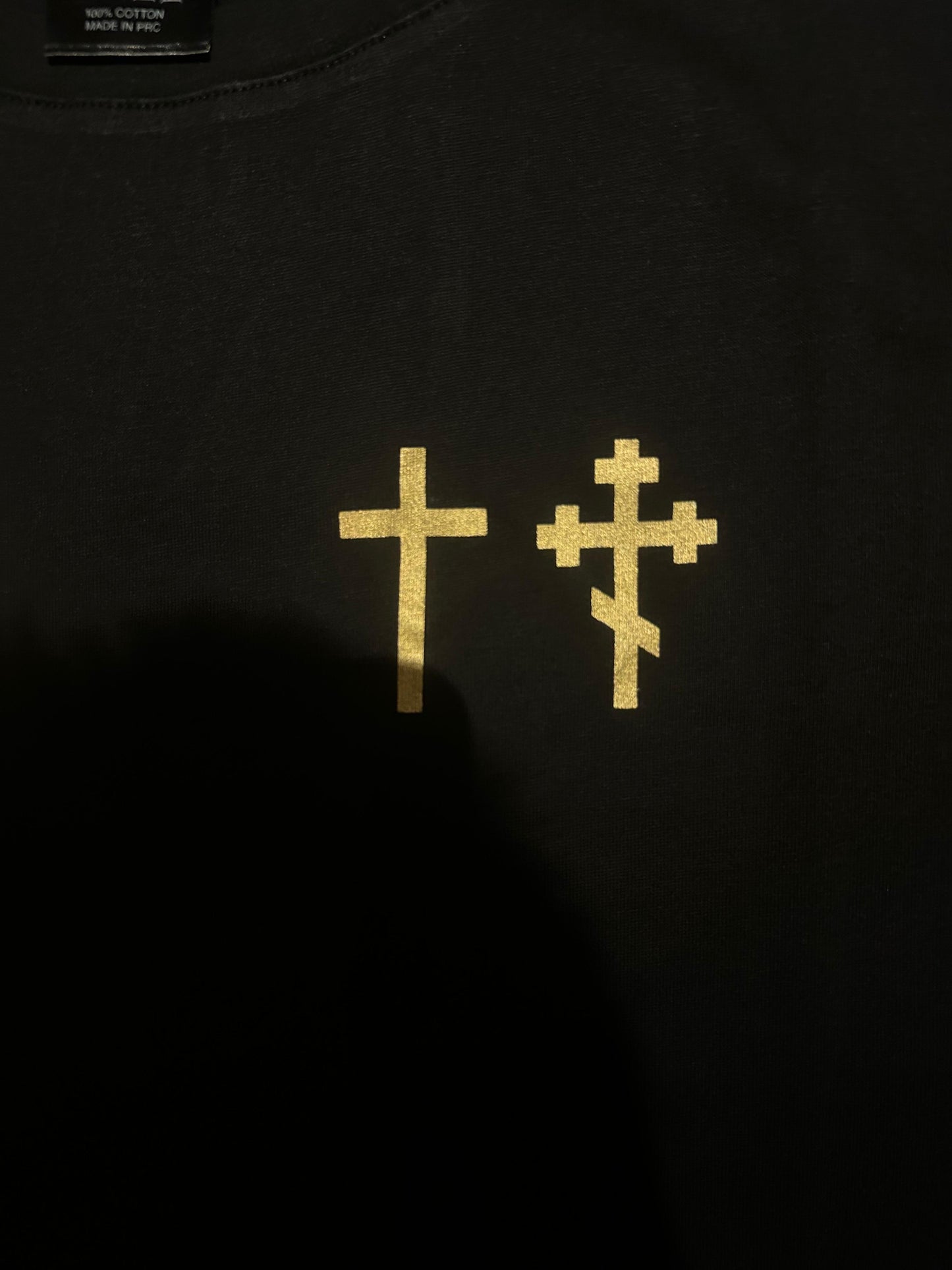 Soldiers of God Fightwear T-Shirt – Black/Gold (100% Cotton)
